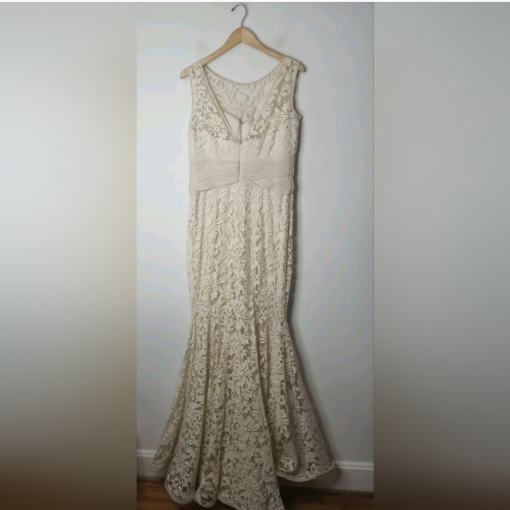 Elegant Cream Lace Dress - Picture 12 of 13